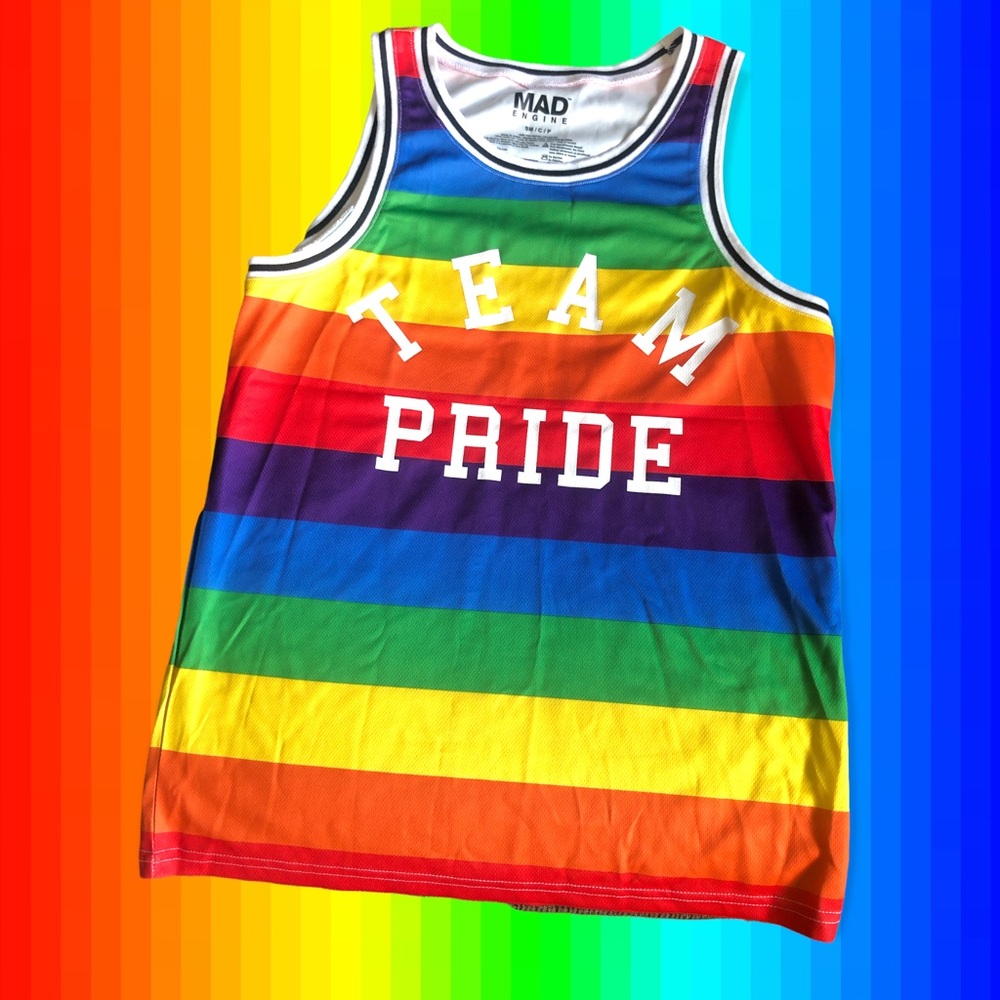 Rainbow Team Pride Tank Jersey - Men’s Small